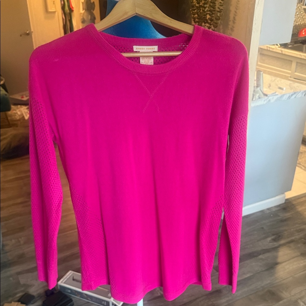 Bright Pink Long Sleeve Top